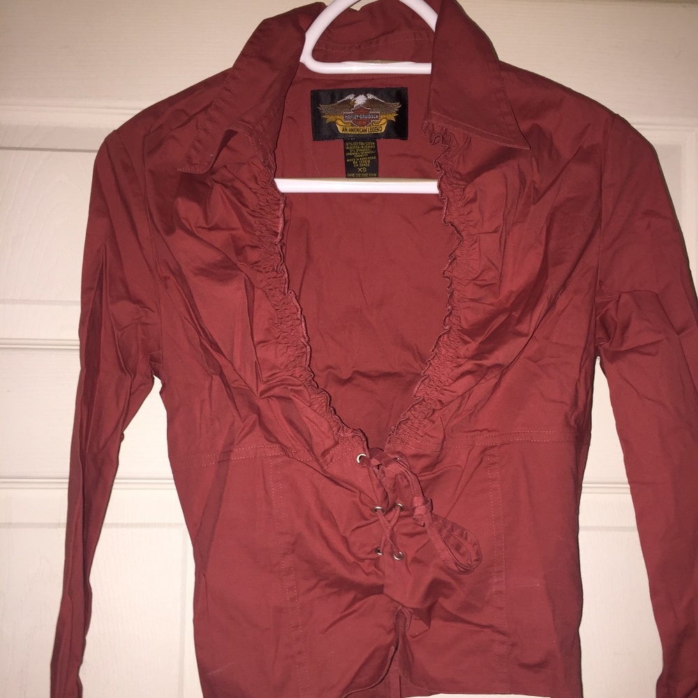 Ladies Harley Davidson Lace up Top